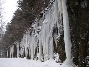 層雲峡の氷柱群