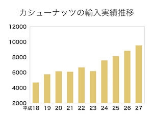 カシューナッツ輸入動向