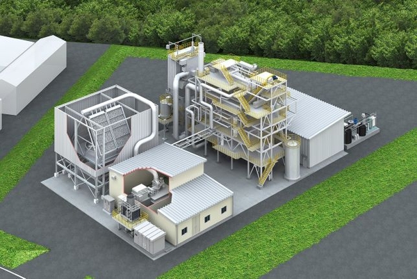 (パワーエイド三重シン・バイオマス™松阪発電所 プラントイメージ:ウッドピア松阪内)