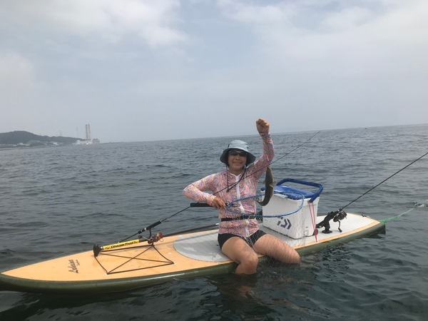 ボード上でゆったりフィッシング