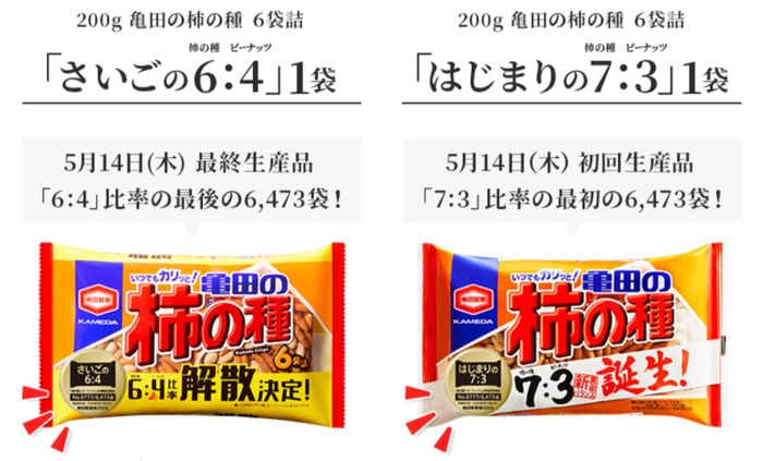 「さいごの６：４」「はじまりの７：３」