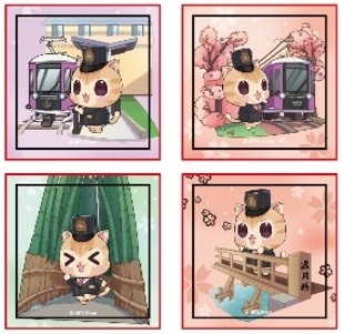 ②みかん駅長マグネット4個セット 販売価格550円(税込み)