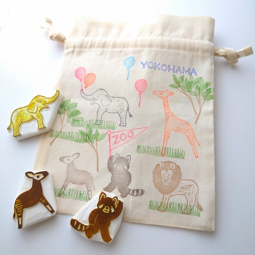 「消しゴムはんこでオリジナル巾着作り」(イメージ)