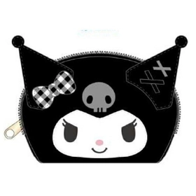 「サンリオ」おそろいギンガムチェック シリーズ。小物やコスメに大活躍間違いなしの、クロミちゃんのオーバルミニポーチ。