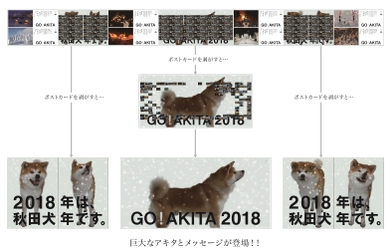 2018年は戌年ならぬ「秋田犬年」を宣言？！ 「秋田犬年」の認知拡大を目指し、 「秋田犬」が渋谷で交通広告をジャック！