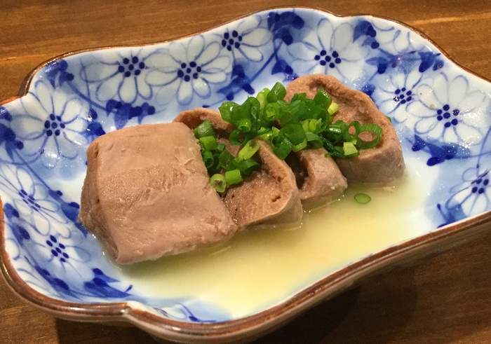 銘柄豚の茹でたん（おろしポン酢）600円