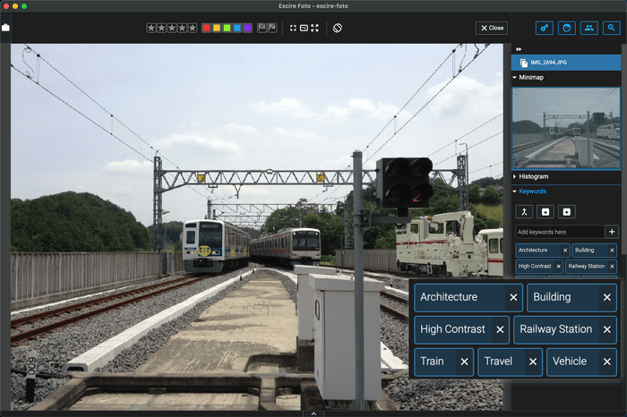 Excire Foto／画像認識(鉄道駅)