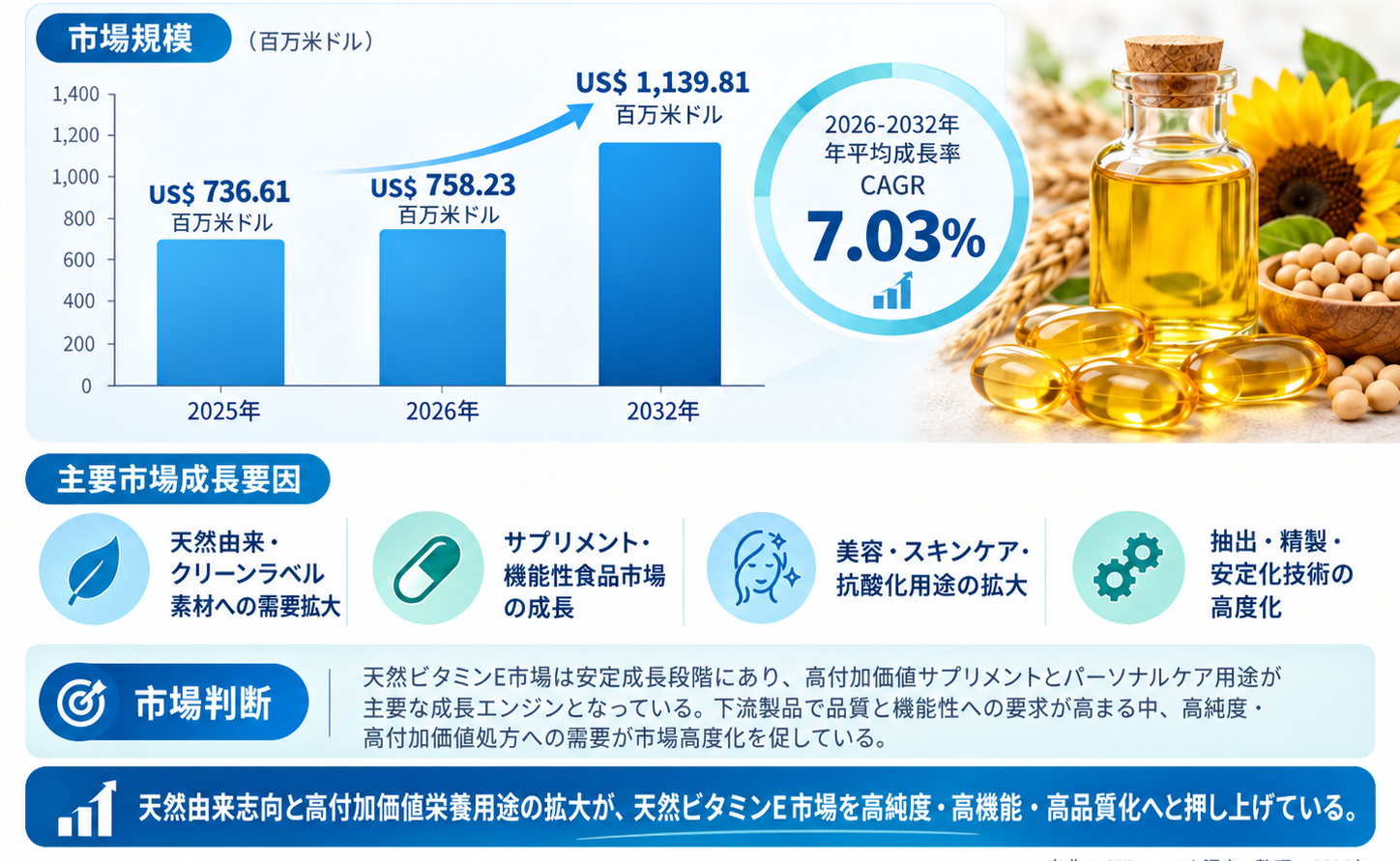 天然ビタミンE市場調査会社が贈る:売上規模・調べ方・分析手法