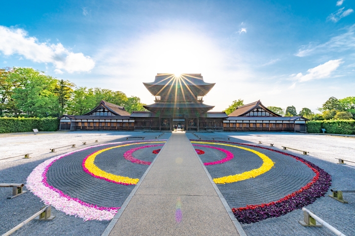 昨年実施『スマイルフラワーカーペット2022』:国宝瑞龍寺