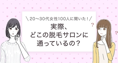 「20～30代女性が通っている脱毛サロン調査」 一番多かったのは、キャンペーンが安いあのサロン！