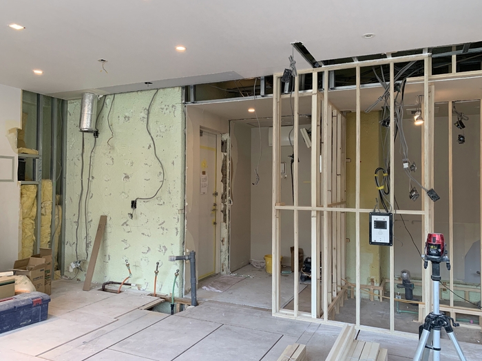 RE Apartment CASE006 施工中スケルトン2