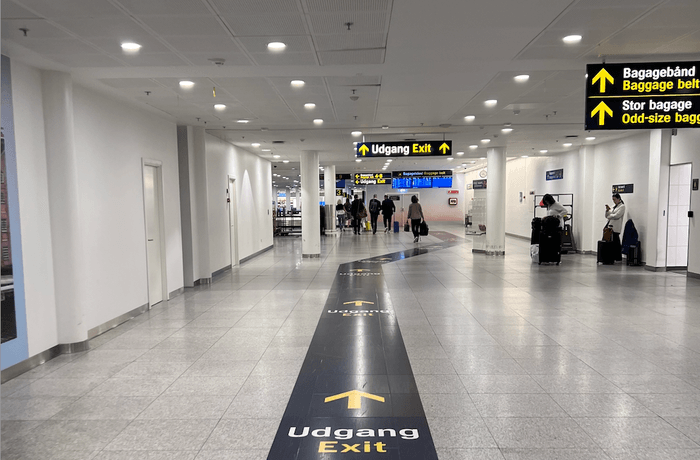 デンマークの空港から