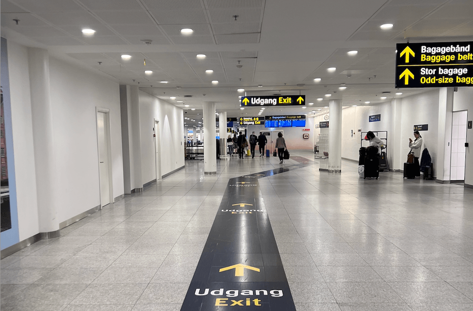 デンマークの空港から