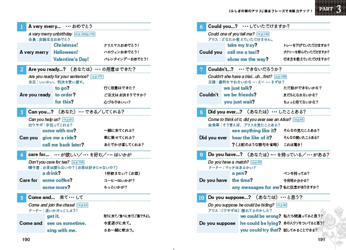 藤田英時著『『ふしぎの国のアリス』を観るだけで英語の基本が身につくDVDブック』より