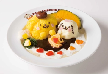 ＜ポムポムプリンカフェ 原宿＞ プリンとマカロンのバレンタイン・ホワイトDayメニュー 　2色カレーやパンケーキなど3品登場(1/15～3/14)