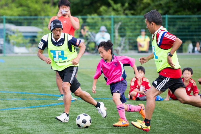 金田喜稔氏によるサッカークリニックの様子