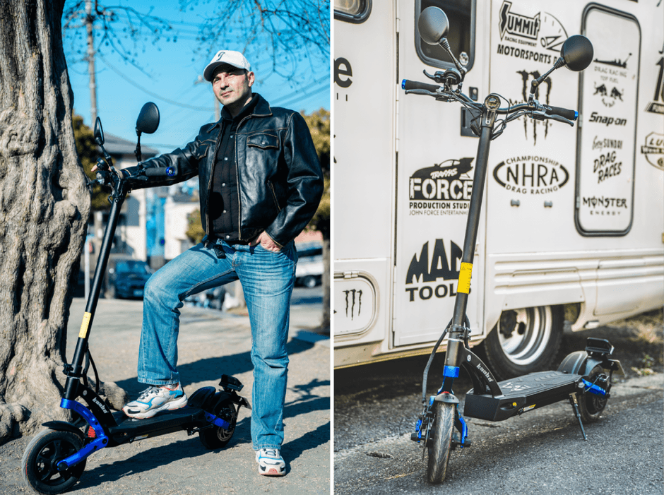 180cmの男性も安定して乗ることができます