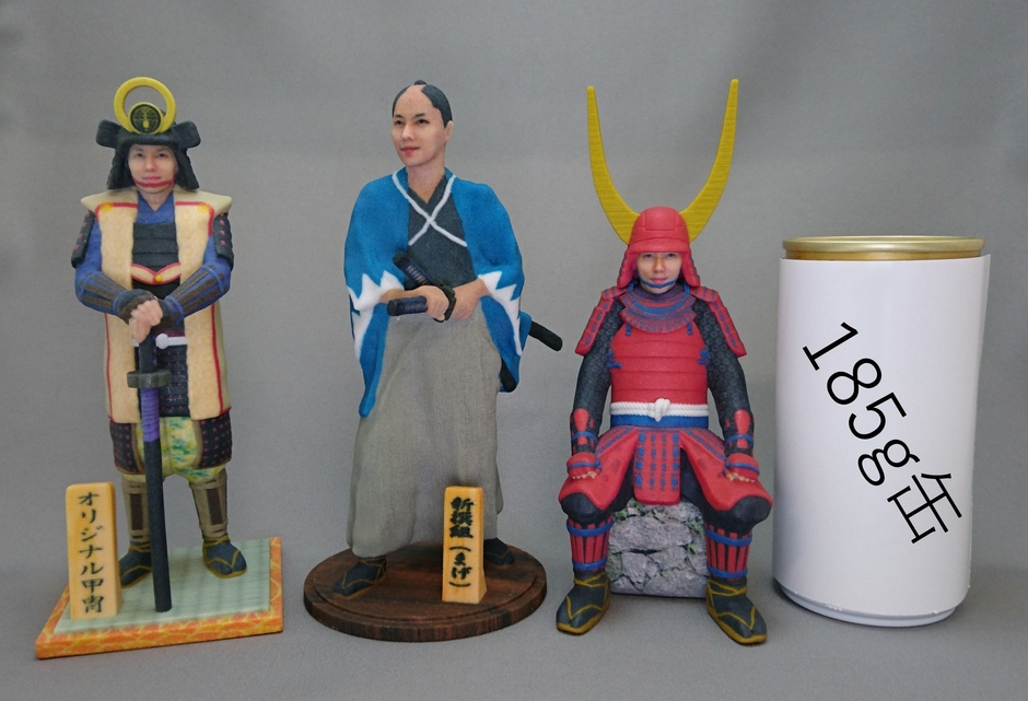 俺武者 20cmサイズ比較図