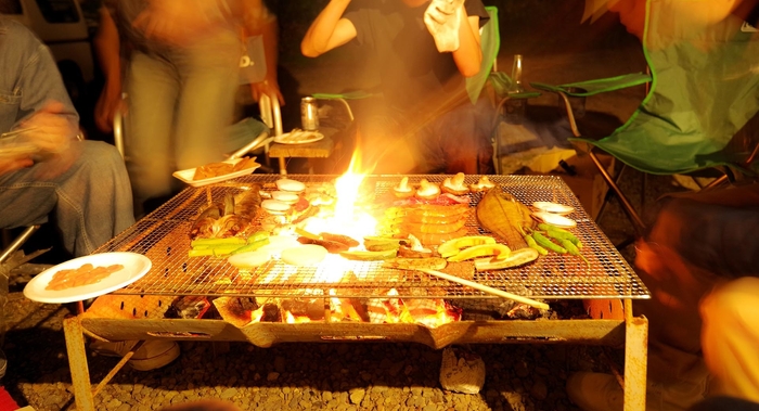 知床民のバーベキュー風景