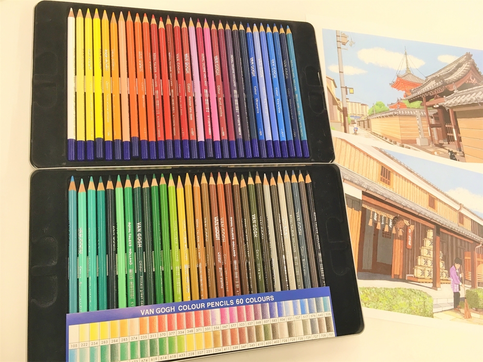 <ヴァンゴッホ色鉛筆60色セット>