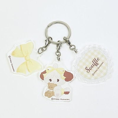 mikkoの3連アクリルキーホルダー