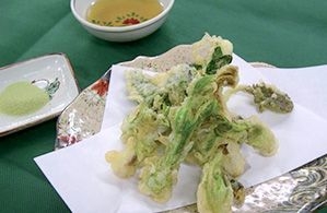 休暇村羽黒　宿泊特典　旬の野菜の天ぷら付き