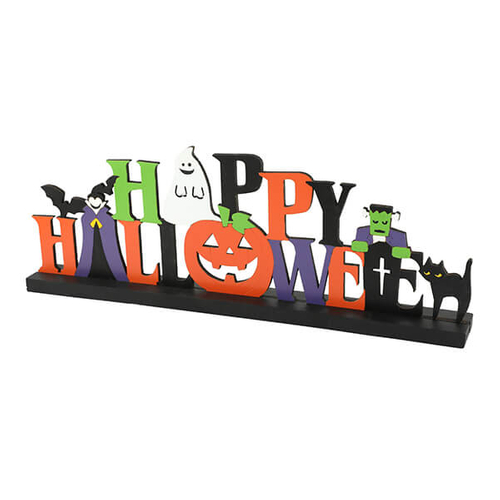 「ウッド ワード デコ Happy Halloween 21」価格：759円⇒607円／サイズ：W37×D4×H13cm