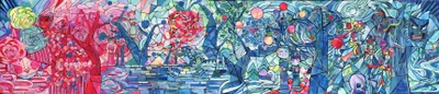 青森空港に大型ステンドグラス作品『青の森へ』を 2021年2月に設置予定