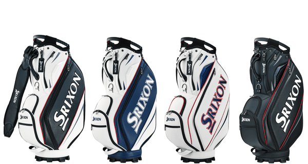 スリクソンキャディバッグ「レプリカスポーツモデル」 GGC-S205(写真左から、 ホワイト/ブラック、 ホワイト/ネイビー、 ホワイト、 ブラック)
