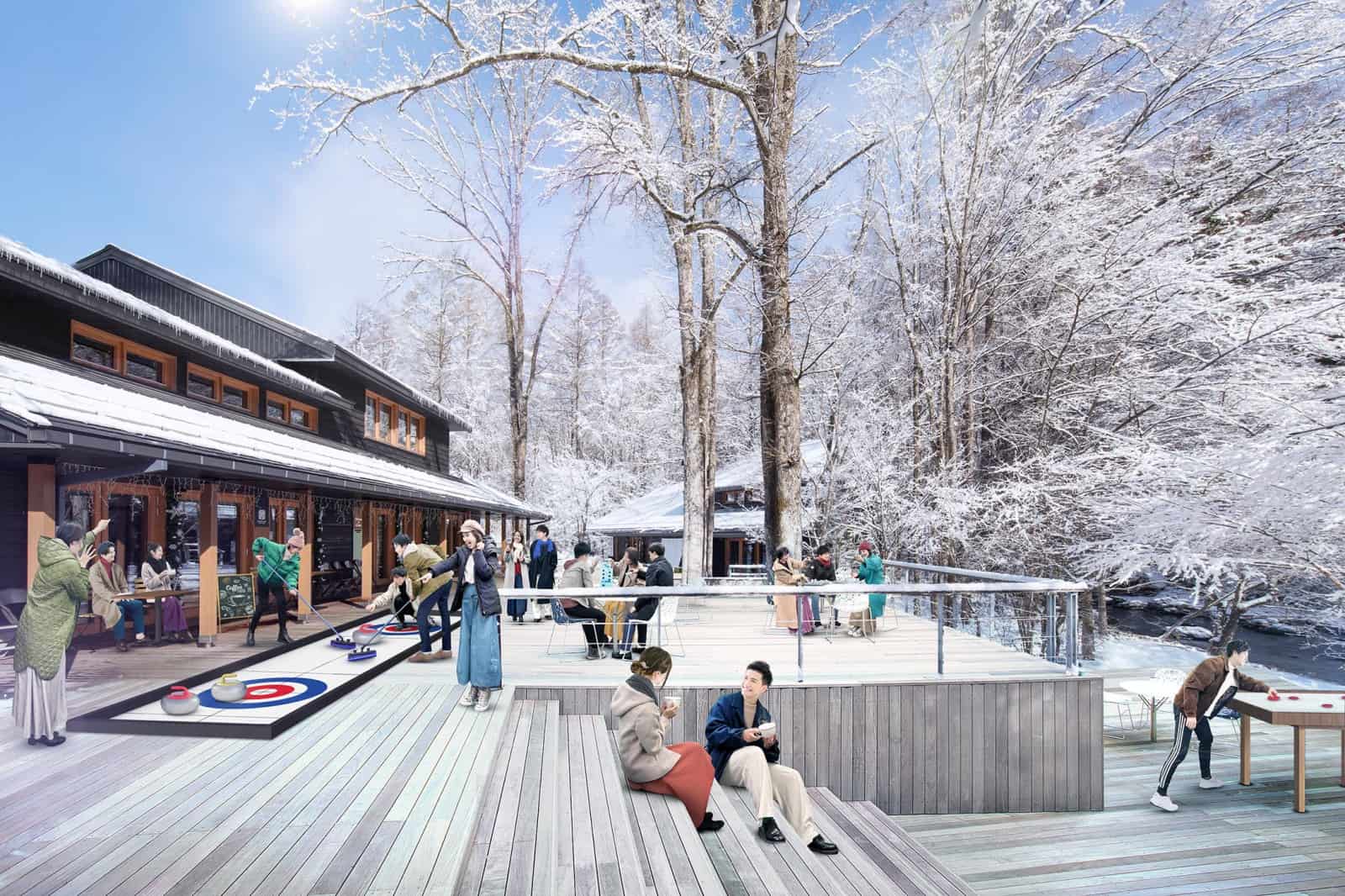 【軽井沢星野エリア】ミニカーリングやアイスジェンガーなど氷を使って楽しむイベント「軽井沢 フローズンフィールド」開催｜期間：2023年1月25日～2月28日