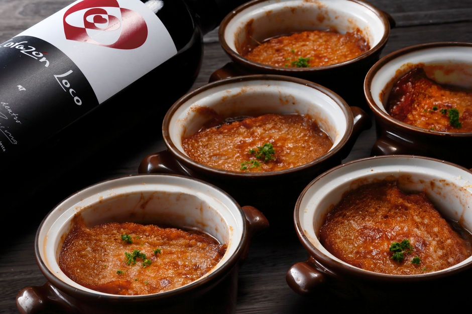 【Dinner】北海道チーズのオニオングラタンスープ