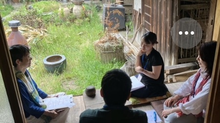 古民家のあらゆる場所を使った少人数での対話