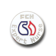 ◆PINS FACTORY（ピンズファクトリー）◆　ピンズ実例No.558特定医療法人財団竹政会 福山循環器病院　様　「エキスパートナースバッチ」★身につけることで&#8220;誇りがもてる&#8221;オリジナルデザインの認定章