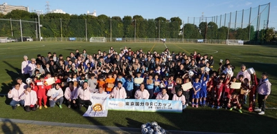 タミヤホーム社員で元サッカー選手・井指 楓が 「第7回東京国分寺RCカップ少年少女サッカー大会」で指導