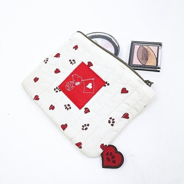 スヌーピー足跡ハート