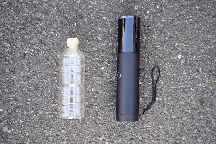 ペットボトルと同じサイズ