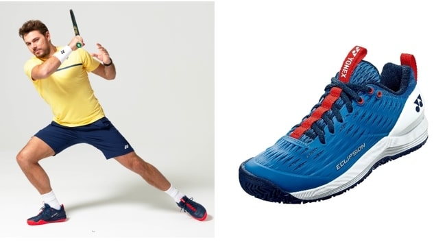 「パワークッション エクリプション3メンAC」(オールコート用)と使用するスタン・ワウリンカ