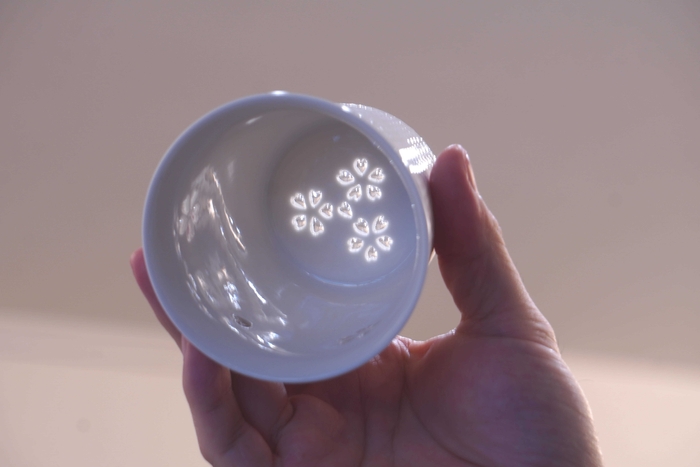 万華鏡ロックカップ 底面の透明部分