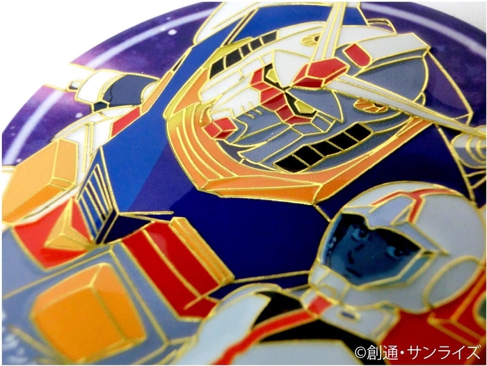 彫金メタルアート アムロ&ガンダム拡大