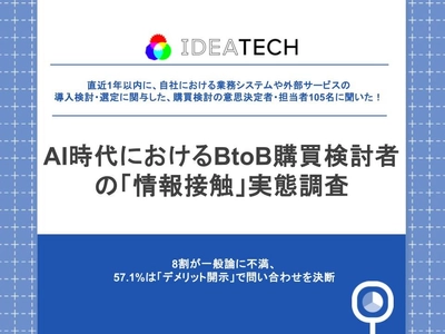 【AI時代のBtoB購買「情報接触」実態】約8割が「一般論ばかり」と感じ、57.1%が"誠実さ"で問い合わせ先を決断。約6割が生成AIで情報収集、求められるのは「生々しい事例や現場のノウハウ」
〜メリット偏重の情報発信が不信感を生む時代、企業サイトに求められる「正直さ」の再定義〜