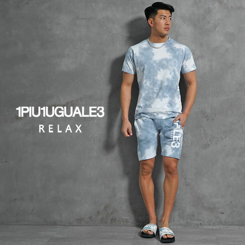 1PIU1UGUALE3 RELAX TIEDYELOGOT-SHIRTS+PANTS