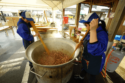 振舞鍋の準備