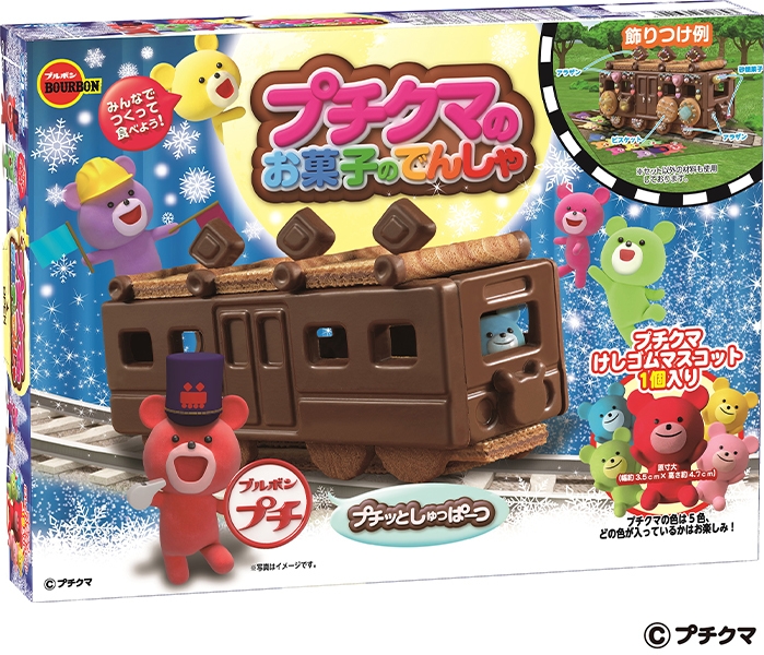 プチクマのお菓子のでんしゃ斜