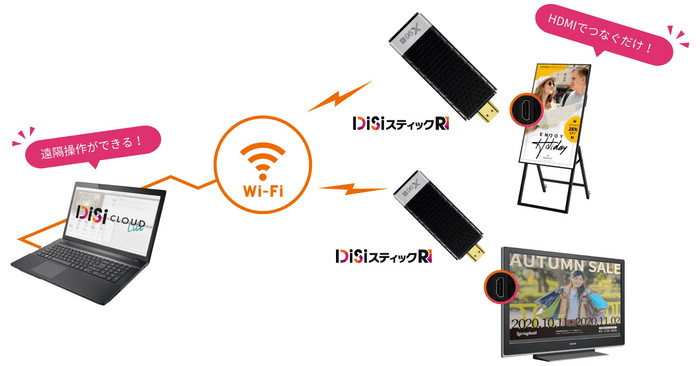 DiSiスティックR　配信イメージ図