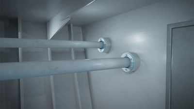 溶接不要な配管シールで機関室の工期短縮