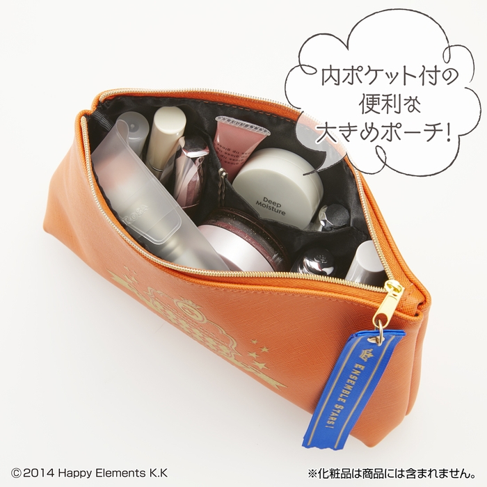 N賞:フェイクレザーポーチ リボンチャーム付き 使用イメージ