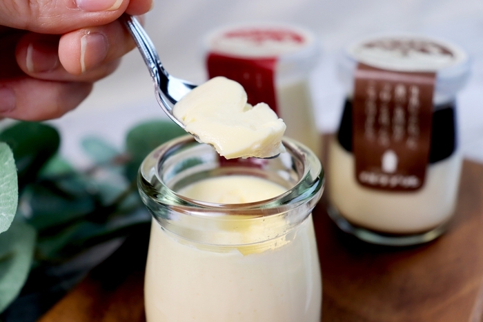 新鮮な兵庫県産牛乳をたっぷり使用した「メルクプリン」(2)