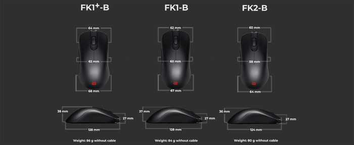 FK-Bシリーズ　サイズ表