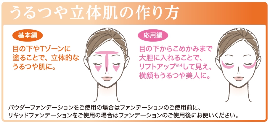 K-パレット ラスティングハイライトティント うるツヤ肌の作り方