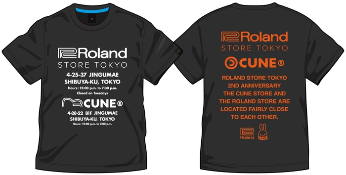 Roland Store Tokyo × CUNE T-Shirt (BLACK)デザインイメージ